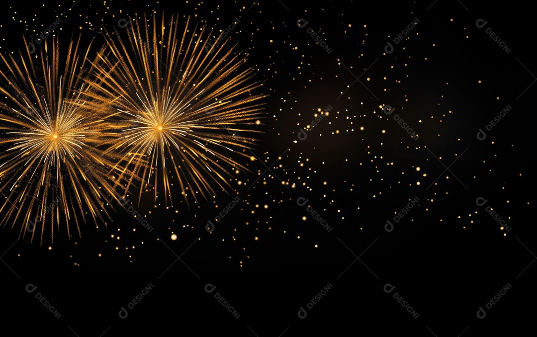 Fogos de artifício no fundo preto