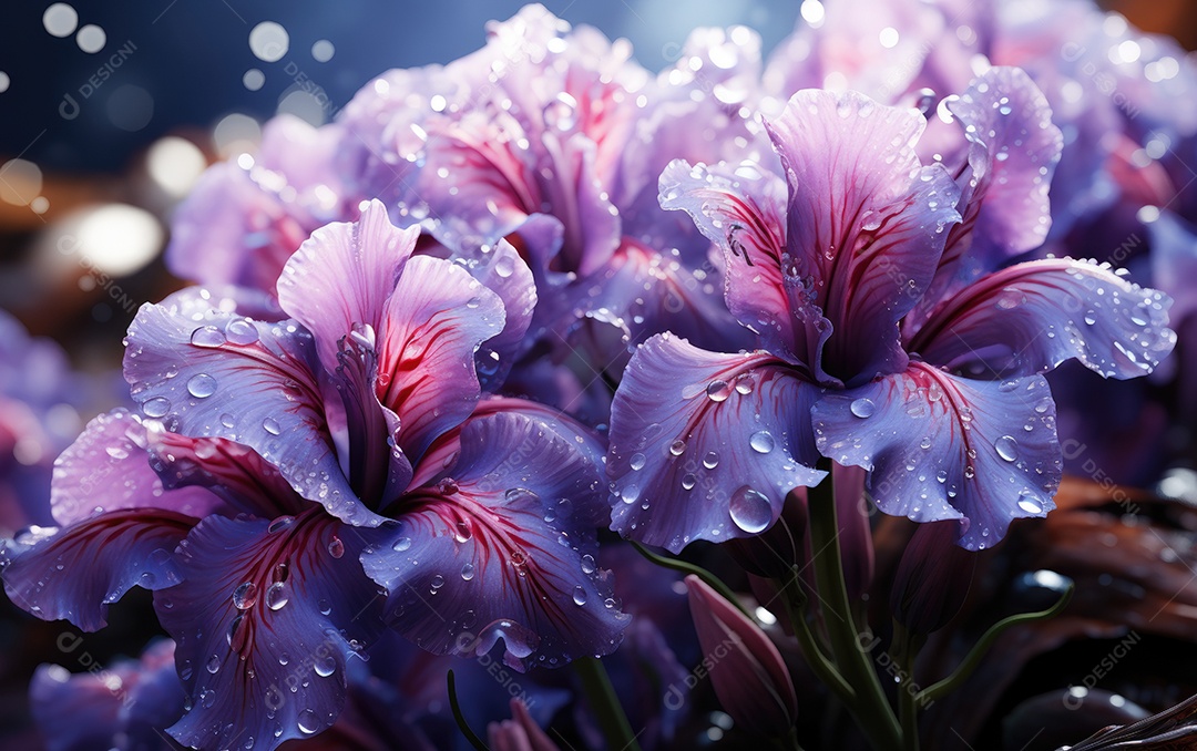 Fundo de flores de íris