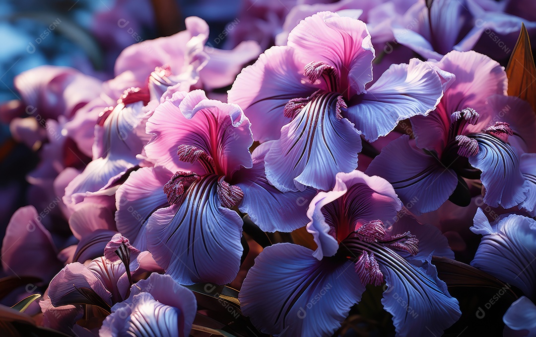 Fundo de flores de íris