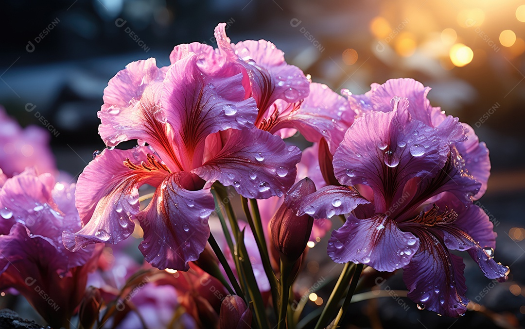 Fundo de flores de íris