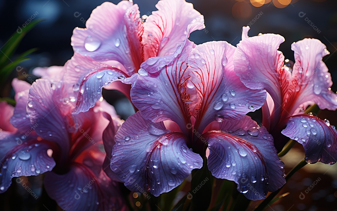 Fundo de flores de íris