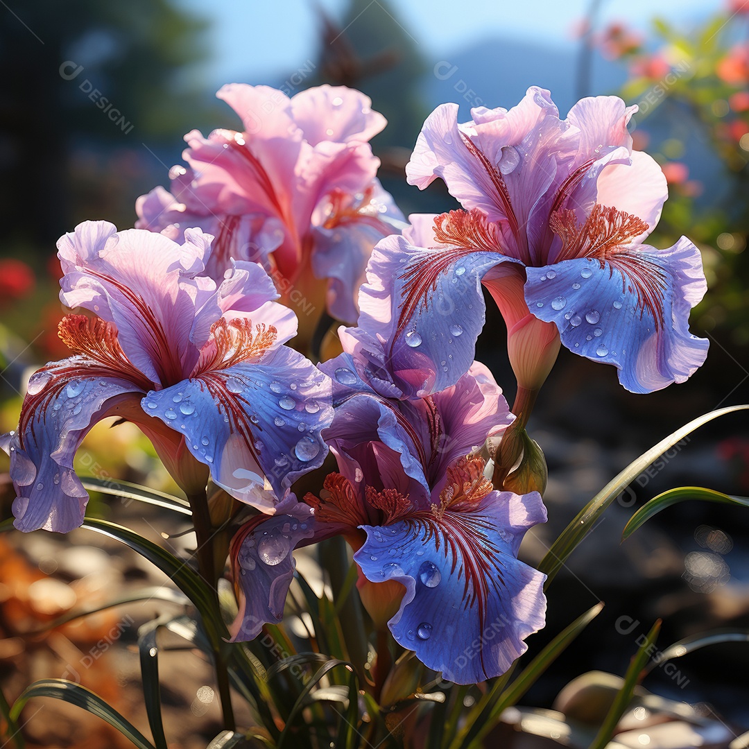Fundo de flores de íris