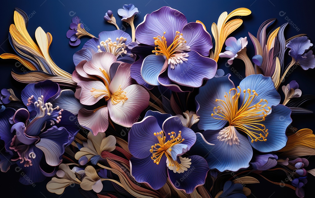 Fundo de flores de íris