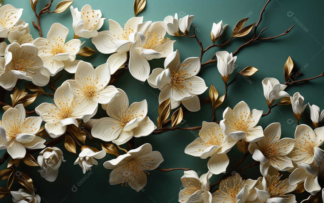 Fundo de flores de jasmim