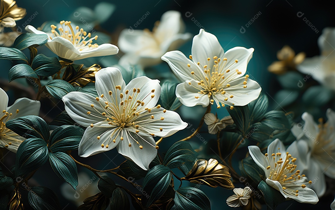 Fundo de flores de jasmim