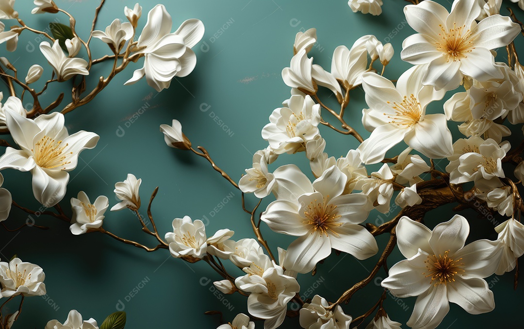 Fundo de flores de jasmim