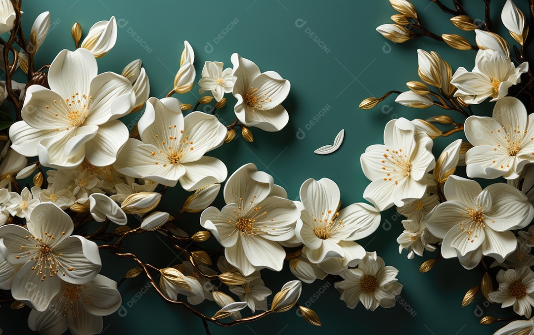 Fundo de flores de jasmim