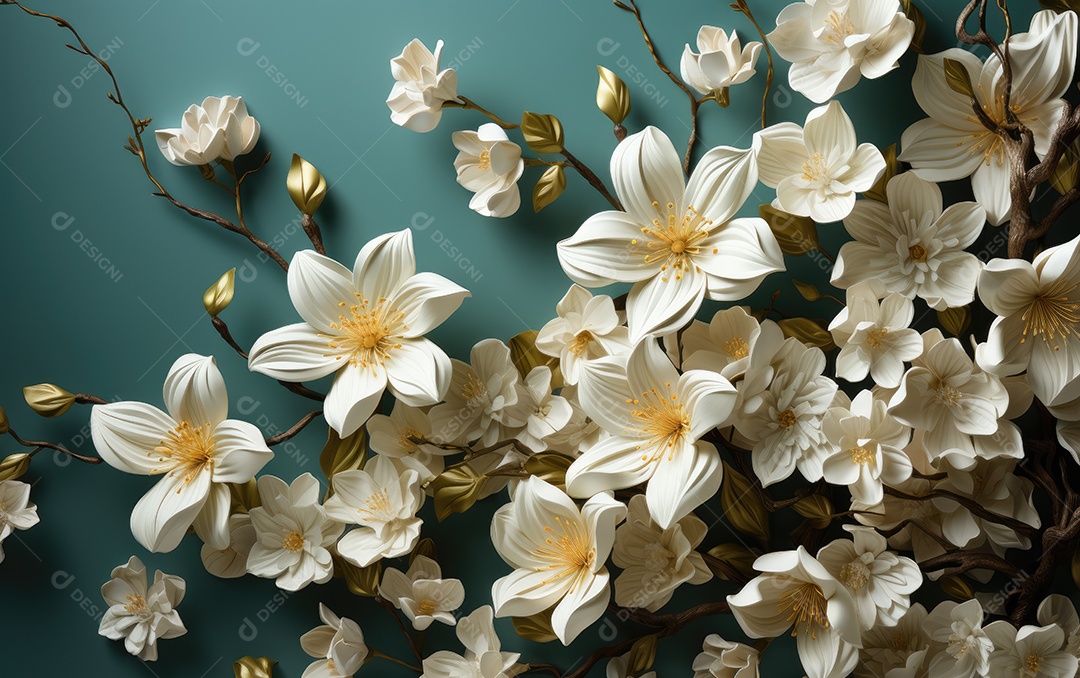 Fundo de flores de jasmim