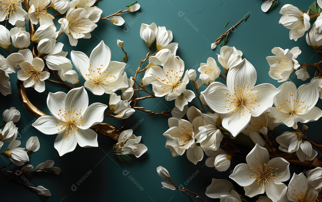 Fundo de flores de jasmim