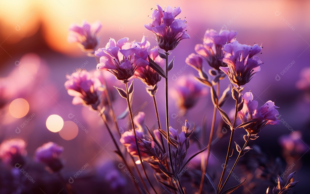 Fundo de flores de lavanda