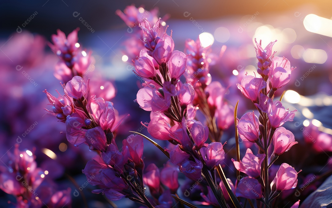 Fundo de flores de lavanda
