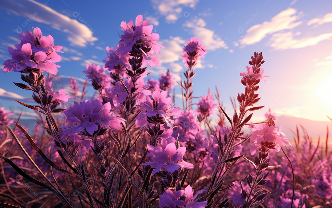 Fundo de flores de lavanda