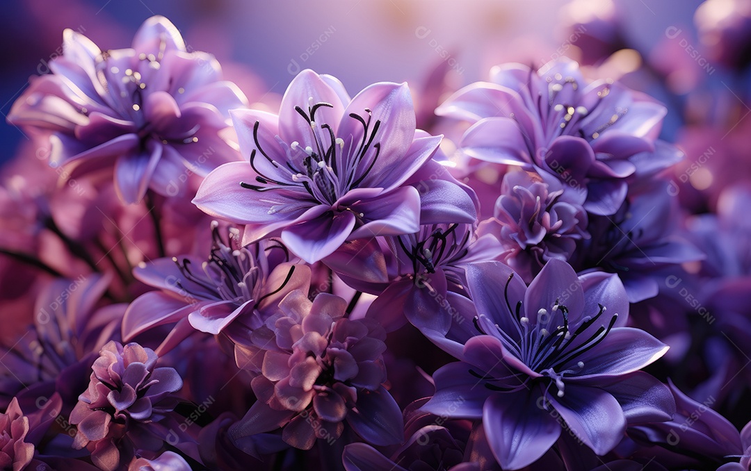 Fundo de flores de lavanda