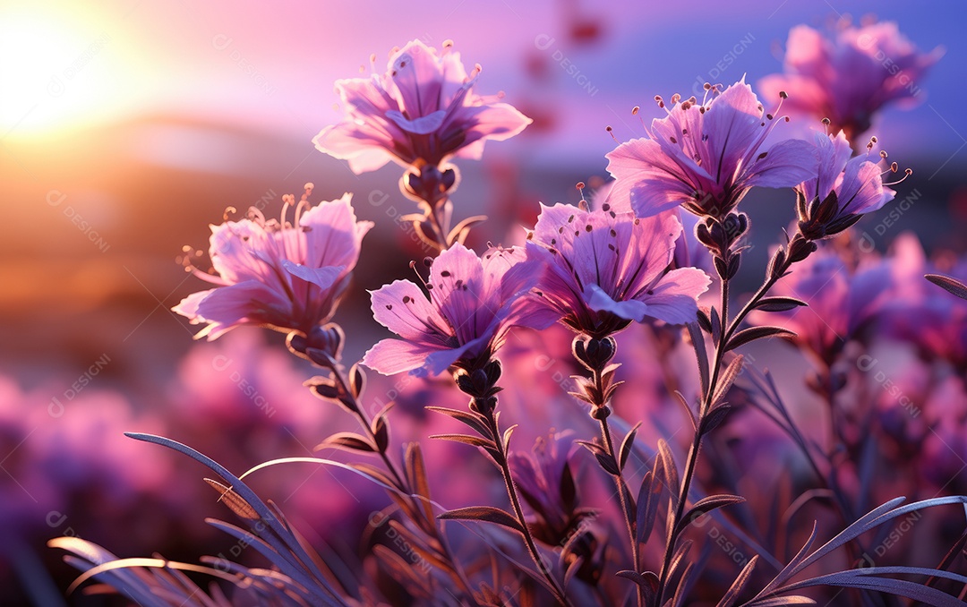 Fundo de flores de lavanda