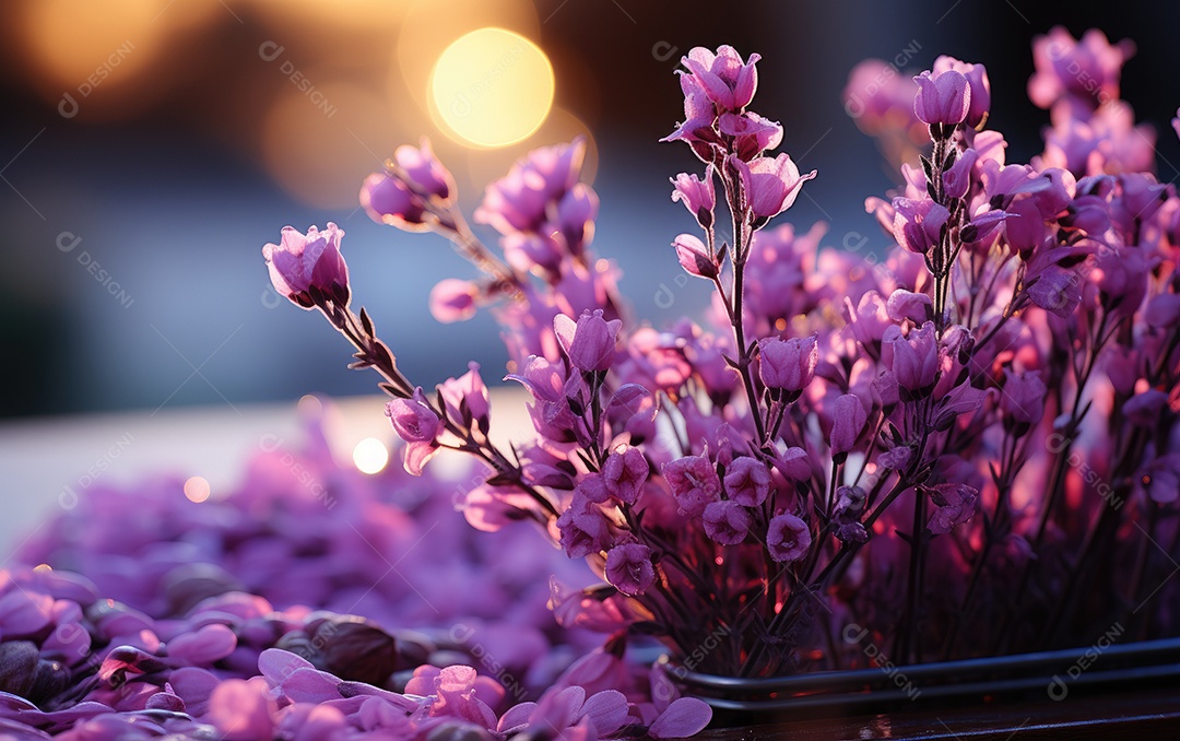 Fundo de flores de lavanda