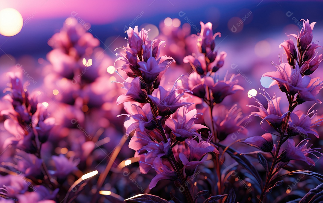 Fundo de flores de lavanda