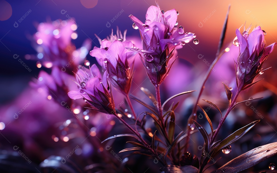 Fundo de flores de lavanda
