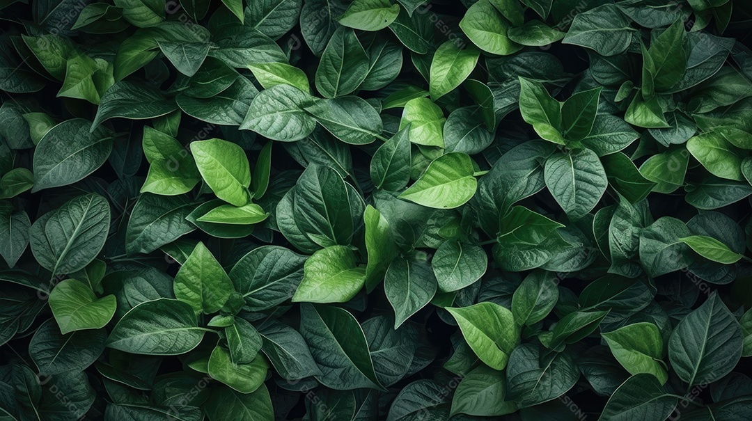 Muitas folhas sobre pano de fundo