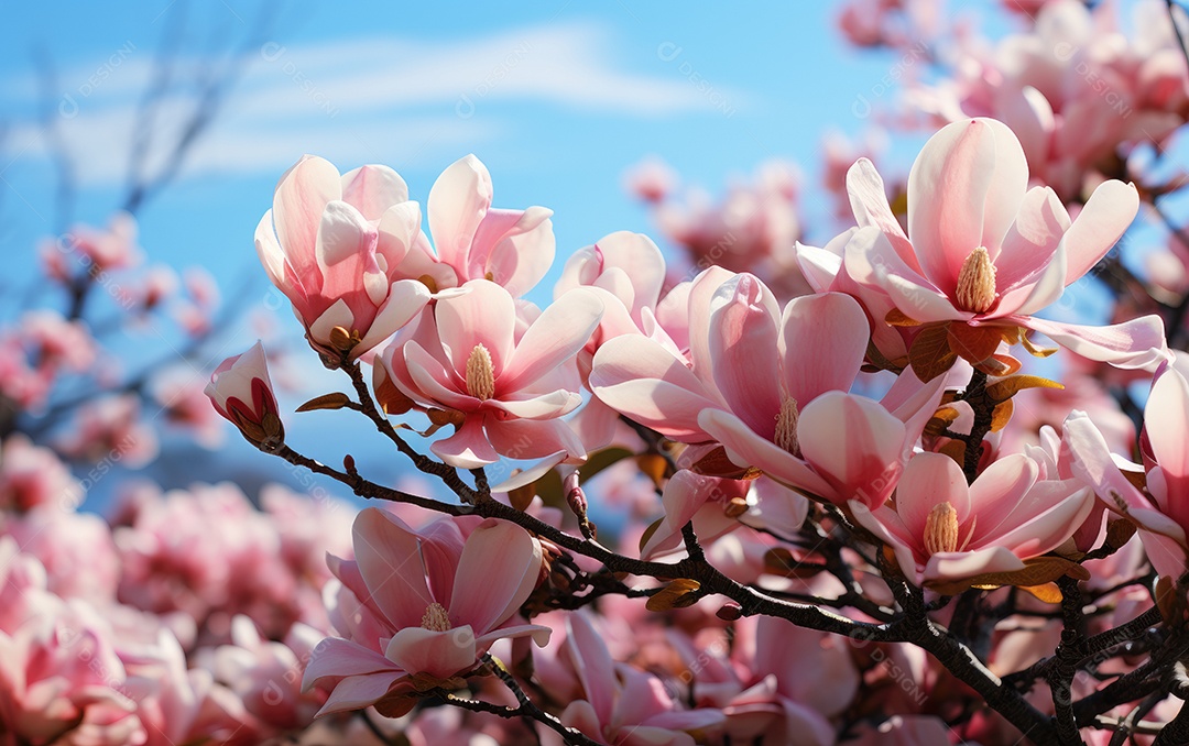 Fundo de flores magnolia