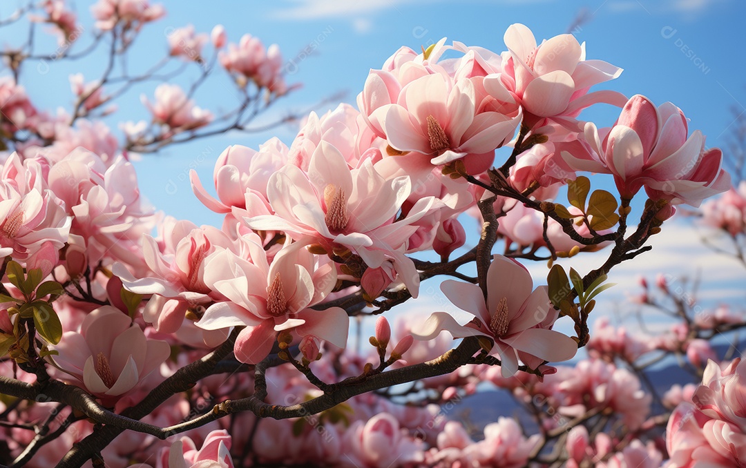 Fundo de flores magnolia