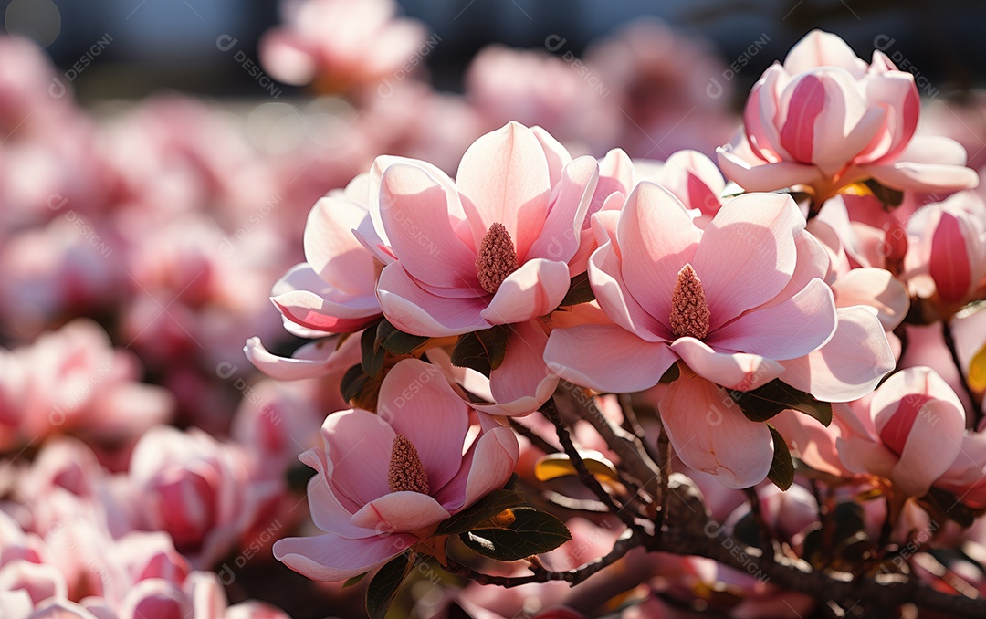 Fundo de flores magnolia