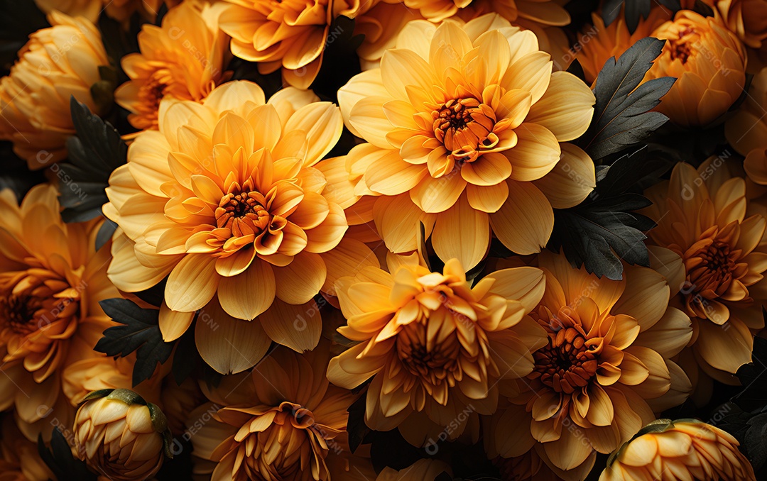 Fundo de flores de calêndula