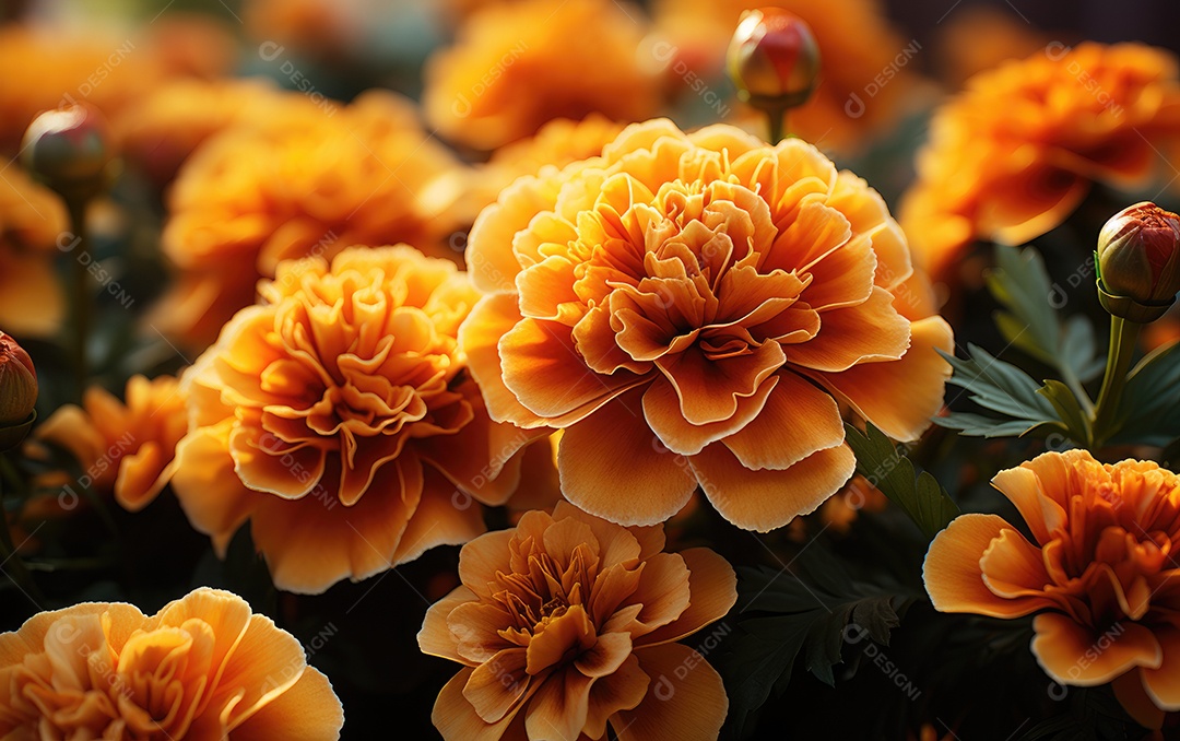 Fundo de flores de calêndula