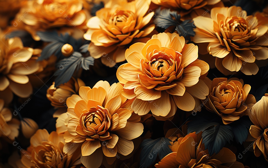 Fundo de flores de calêndula