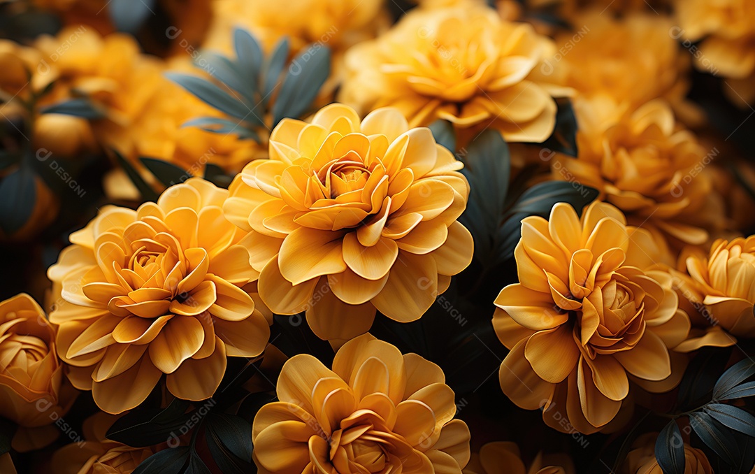 Fundo de flores de calêndula