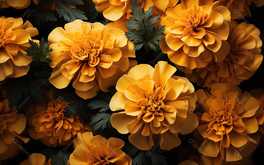 Fundo de flores de calêndula