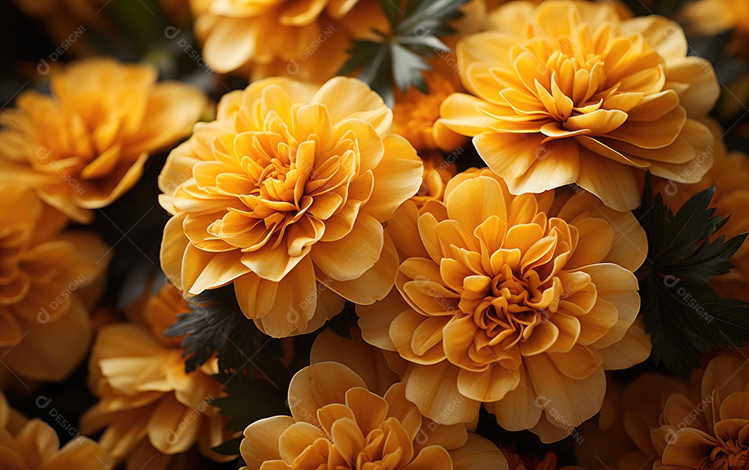 Fundo de flores de calêndula