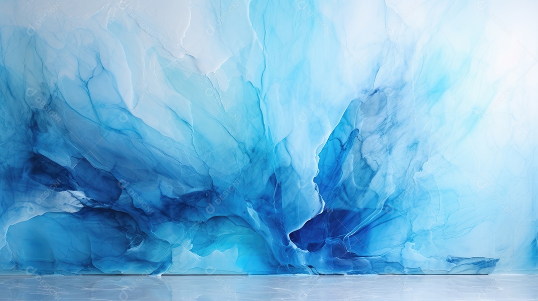 Fundo abstrato de pintura em aquarela azul