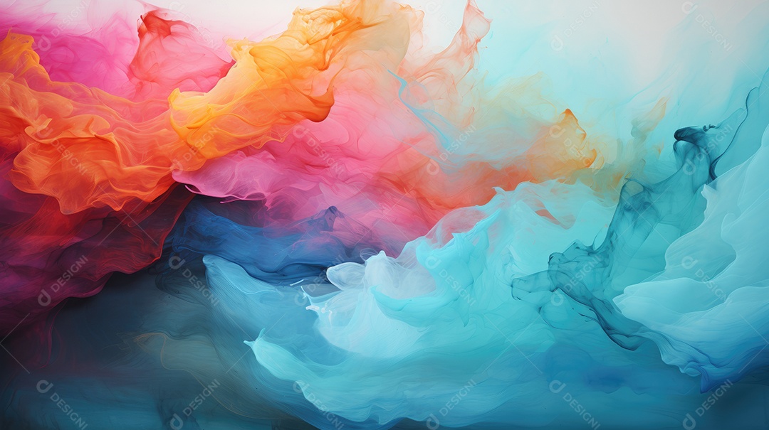 Fundo abstrato de pintura multicolorida