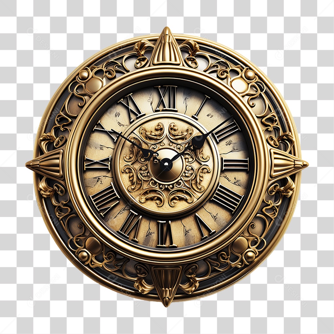 Relógio Retrô Antiguidade PNG Transparente