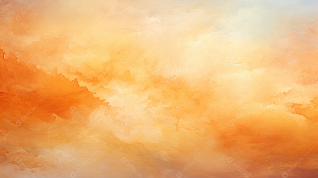 Fundo de pintura de arte aquarela laranja