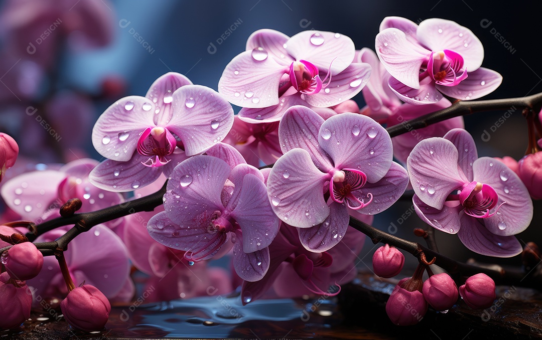 Fundo de flores orquídea