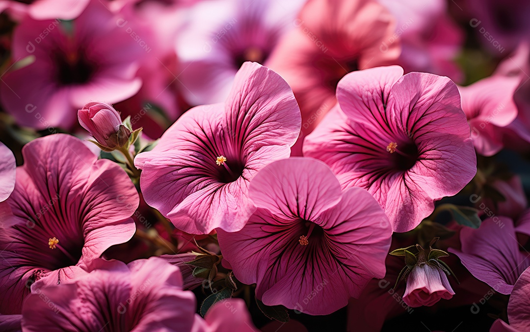 Fundo de flores petúnia