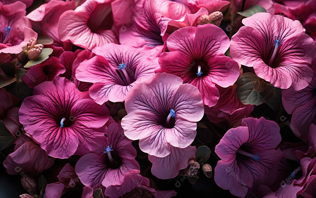 Fundo de flores petúnia