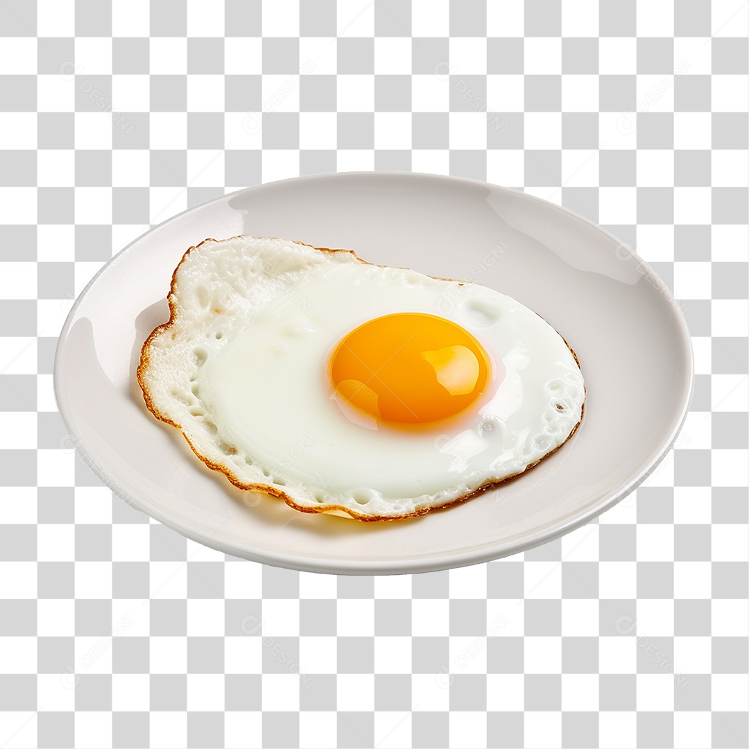 Prato com Ovo Frito PNG Transparente