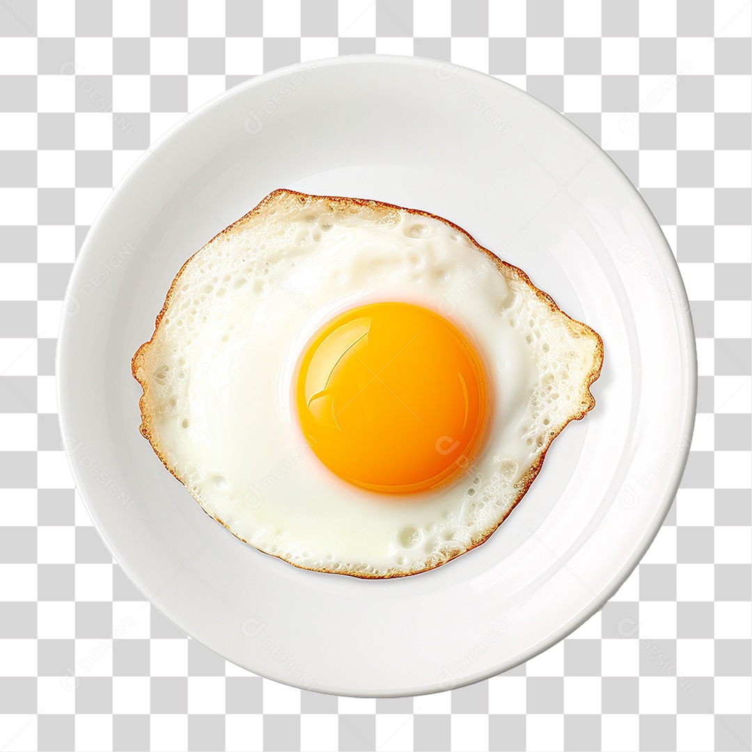 Prato com Ovo Frito PNG Transparente