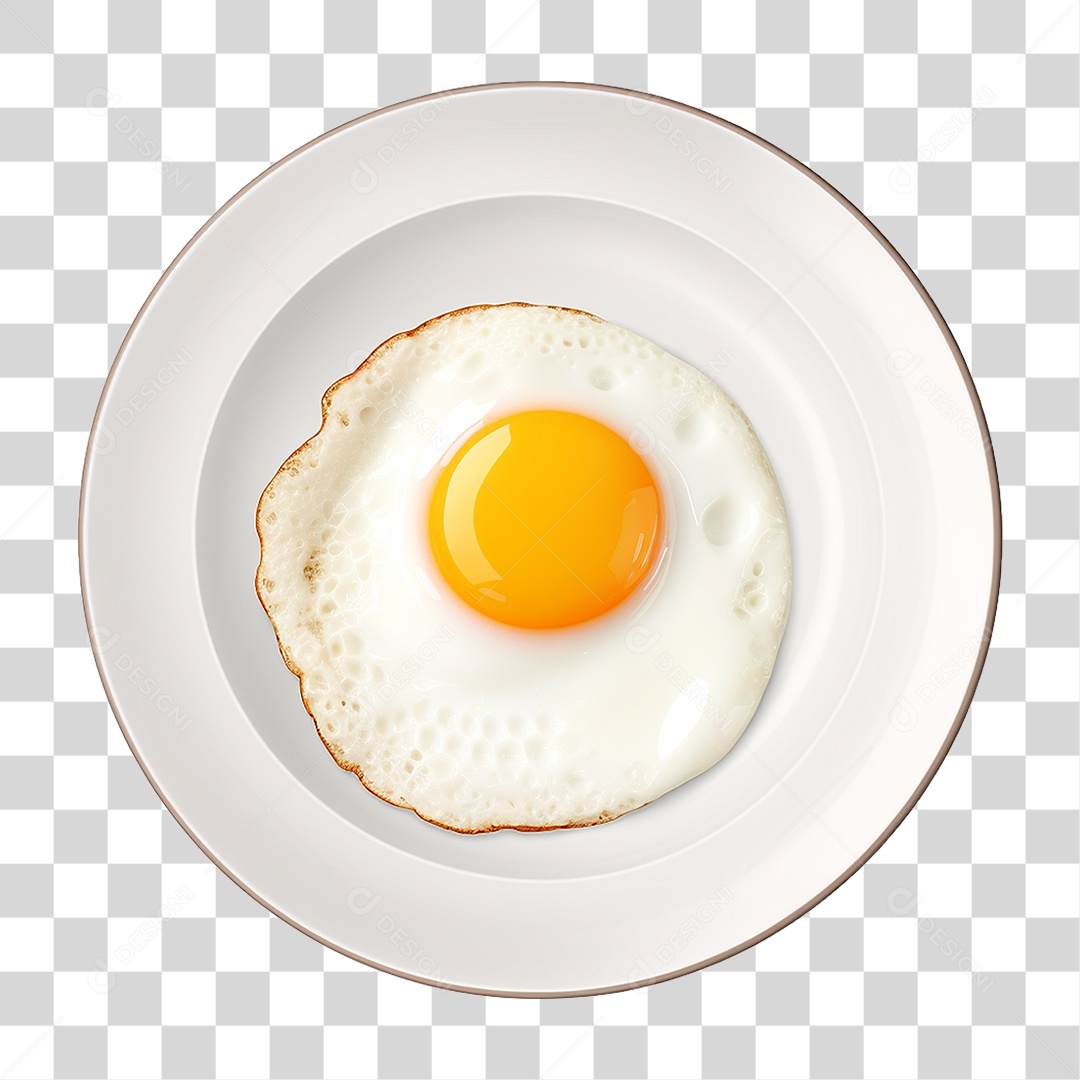 Prato com Ovo Frito PNG Transparente