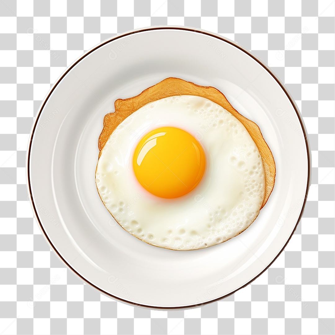 Prato com Ovo Frito PNG Transparente