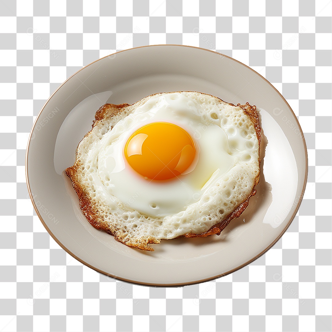 Prato com Ovo Frito PNG Transparente
