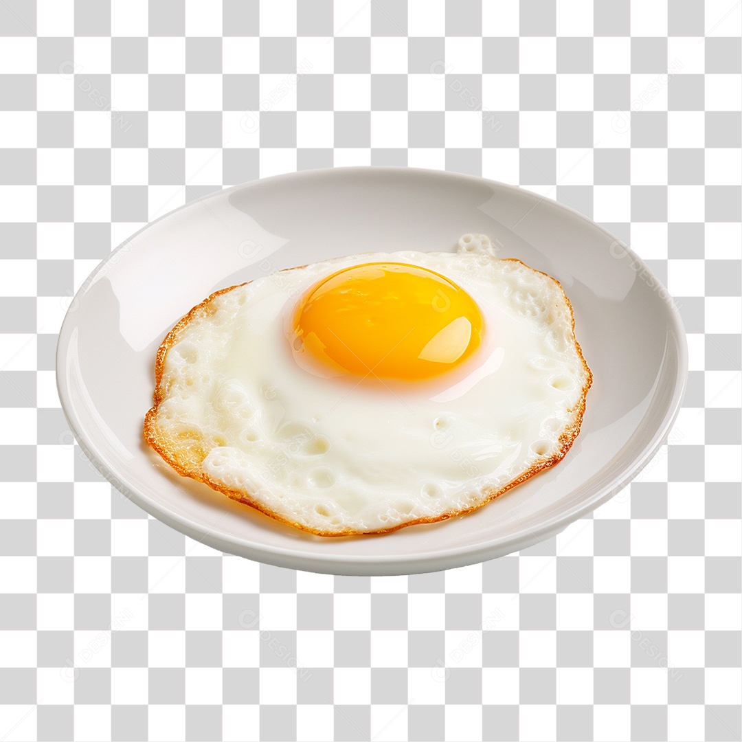 Prato com Ovo Frito PNG Transparente