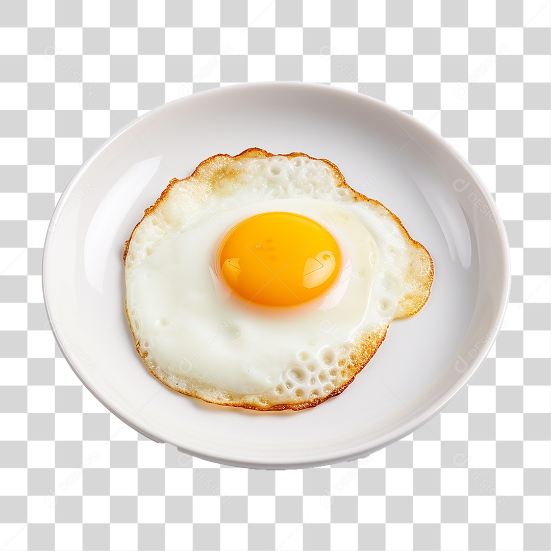 Prato com Ovo Frito PNG Transparente