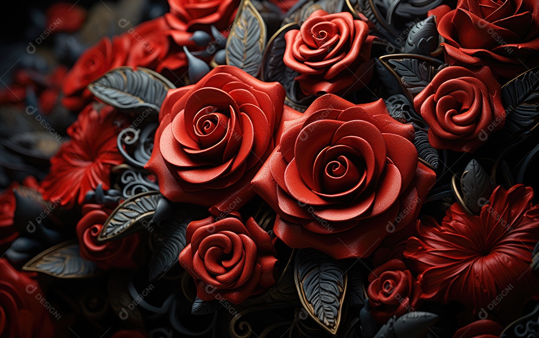 Fundo flores res rose