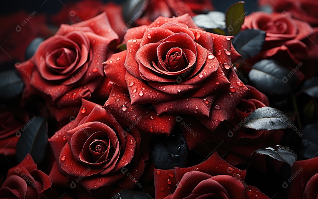 Fundo de flores res rose