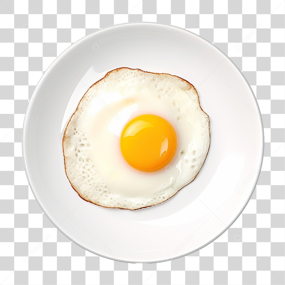 Prato com Ovo Frito PNG Transparente