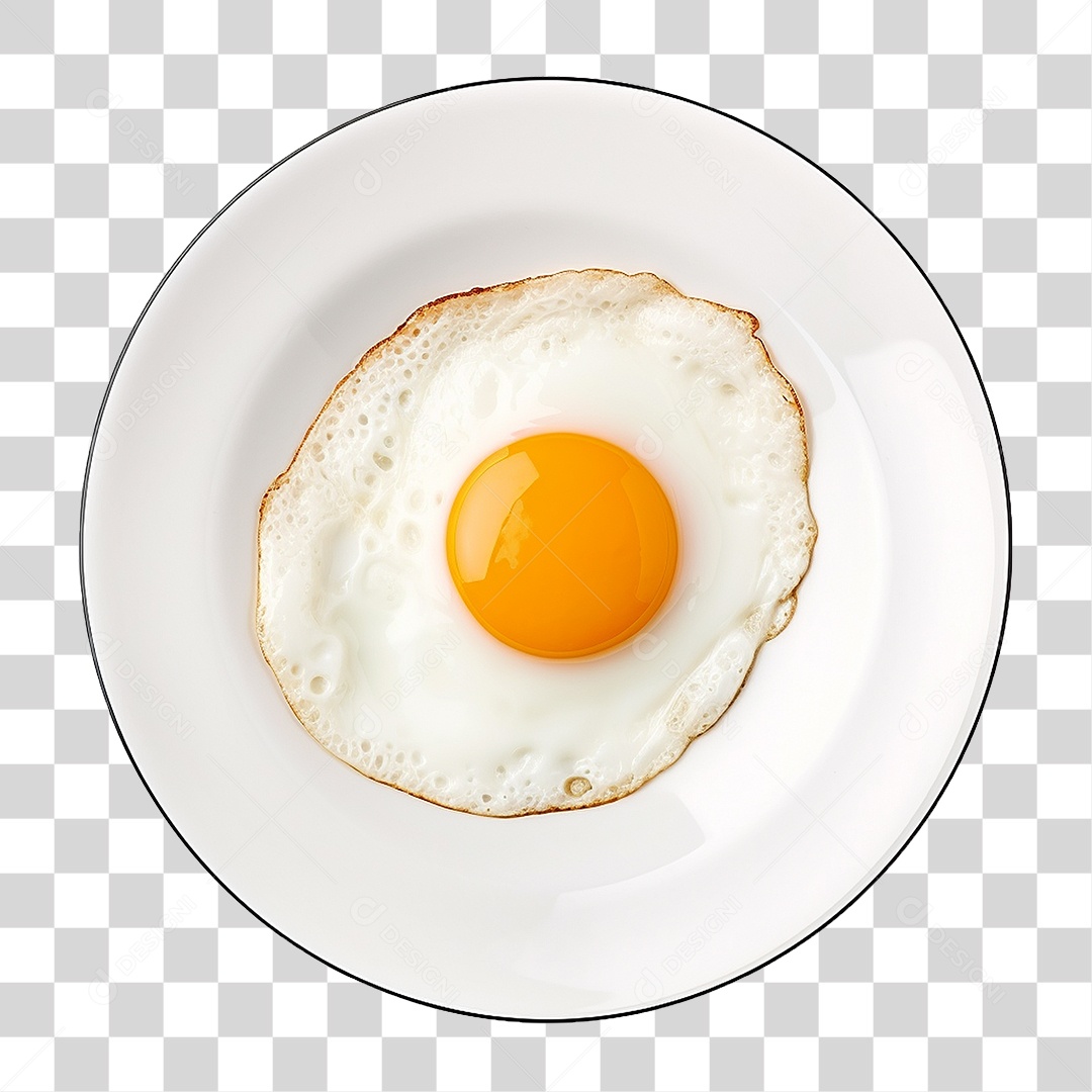 Prato com Ovo Frito PNG Transparente