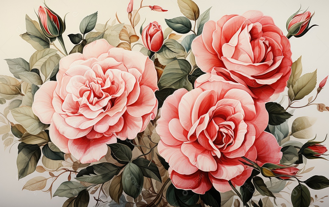 Fundo de flores rosas lindas